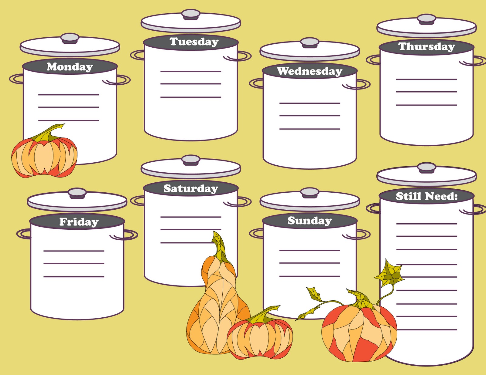 Примерное меню на неделю