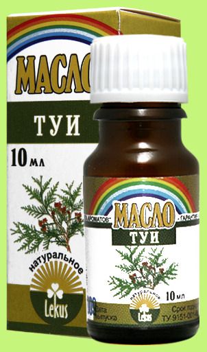 Масло туи – эффективное средство лечения аденоидов Аптечная форма выпуска