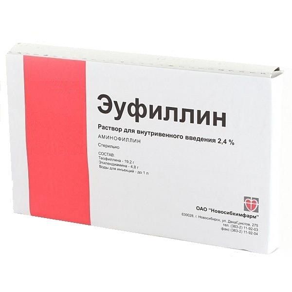 Раствор для уколов Эуфиллин Раствор для уколов Эуфиллин